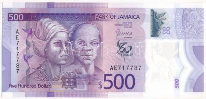 Jamaika 2022. 500$ "A függetlenség 60. évfordulója", "AE717787" T:UNC Jamaica 2022. 500 Dollar "60th Years of Independence", "AE717787" C:UNC Krause 98.