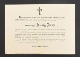 Nagyrészt XIX. sz-i halálozási értesítők gyűjteménye. Püspökök, nemesek, hivatalnokok, összesen 25 d...