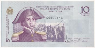 Haiti 2004. 10G "Haiti függetlenségének bicentenáriuma" emlékkiadás, "S9502416" T:UNC Haiti 2004. 10 Gourdes "Bicentennial of Haiti's Independence" commemorative issue "S9502416" C:UNC Krause 272.