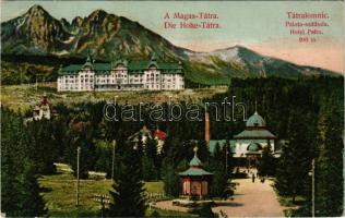 Tátralomnic, Tatranská Lomnica (Magas-Tátra, Vysoké Tatry); Palota szálloda / hotel (gyűrődés / crease)