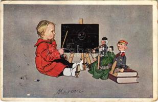 Children art postcard. B.K.W.I. 771-2. (ragasztónyom / glue marks)