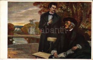 1915 Rheingold "Vorspiel" Richard Wagner. Wiener Künstler-Postkarte B.K.W.I. Serie 909-9 s: R. Konopa (fl)