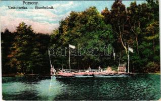 Pozsony, Pressburg, Bratislava; Vaskutacska / Eisenbründl. Bediene dich allein / lake (Rb)