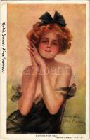1911 "Waiting for you" Lady art postcard. Reinthal &amp; Newman Series 109. s: Philip Boileau (EB)