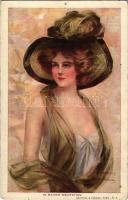 "In maiden meditation" Lady art postcard. Reinthal &amp; Newman Series 109. s: Philip Boileau (lyuk / pinhole)