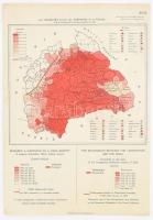 cca 1920 Románok Erdélyben és a Tisza mentén 6 db néprajzi térkép a trianoni békeszerződés elleni érvelés anyagából 22x32 cm / cca 1920 Romanians in Transylvania and along the Tisza 6 ethnographic maps from the material of the argument against the Trianon Peace Treaty 22x32 cm