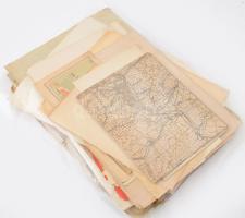 Vegyes térkép tétel: nagyrészt magyar vonatkozású térképek vegyes állapotban, nagyrészt a háború előttről, tőbb javítani érdemes tétel