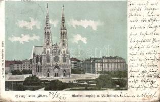 Vienna Maximilian square and votive church (EK)
