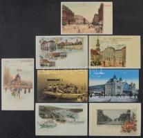 81 db magyar városképes REPRINT képeslap