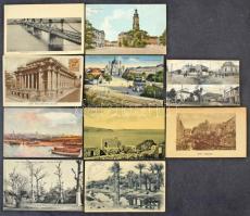 1.100 db 1945 előtti külföldi városképes lap, változatos anyag nagy cipős dobozban