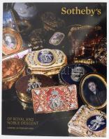 Sotheby's aukciós katalógus, királyi és nemesi műtárgyak témakörben, 2015.