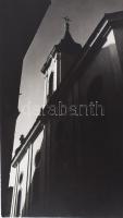 G. Szántó András (1937-2002): Templomtorony. Fotó, papír, kartonon, hátoldalán pecséttel jelzett, 38x21,5 cm