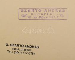 G. Szántó András (1937-2002): Templomtorony. Fotó, papír, kartonon, hátoldalán pecséttel jelzett, 38...