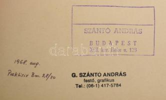 G. Szántó András (1937-2002): Judit. Fotó, papír, kartonon, hátoldalán pecséttel jelzett, 38x19,5 cm