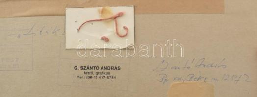 G. Szántó András (1937-2002): Libák. Fotó, papír, kartonon, hátoldalán pecséttel jelzett, 14x39,5 cm