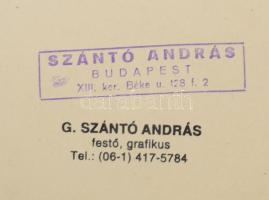 G. Szántó András (1937-2002): Nénike. Fotó, papír, kartonon, hátoldalán pecséttel jelzett, 38x27 cm