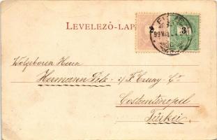 1899 (Vorläufer) Fiume, Rijeka; Piazzo Andrassy e Café Grande (EK)