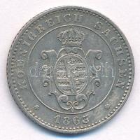 Német államok / Szászország 1865B 2gr (20pf) Ag T:XF patina German states / Saxony 1865B 2 Neu Groschen (20 Pfennige) Ag C:XF patina Krause KM#1220