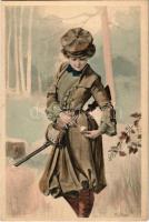 Vadász hölgy / Hunting lady s: R. Auer (fl)