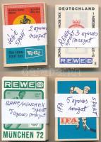 Sport témájú német gyufacímkék, közte több egyforma sorozat