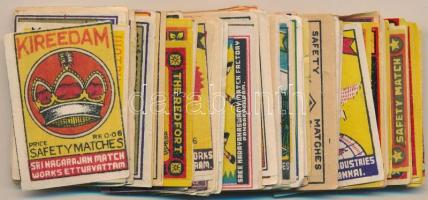 Indiai gyufacímkék, több mint 200 db