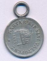 1894KB 10f Ni füllel, hátlapja lecsiszolva, benne vésett szöveg "Pityinek Dezső 1907. I./1." T:VF