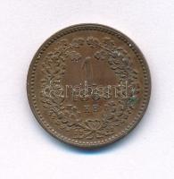 1868KB 1kr Cu "Angyalos címer" T:AU kis patina Adamo M4.1