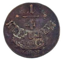 1816B 1/4kr Cu Körmöcbánya T:XF,VF patina 1816B 1/4 Kreuzer Cu Kremnitz/Kremnica C:XF,VF patina Huszár: 2068., Unger III.:1412.a