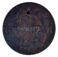 1848. 1kr Cu T:F patina, lyuk Adamo B1.1