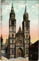 1909 Nürnberg, Lorenzkirche / church (worn corner)
