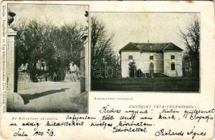 1900 Tata, Tata-Tóváros; Angolpark bejárata, nyaraló. Engländer és Társa kiadása (vágott / cut)