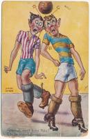 1950 Fejednek ment Kuka Pista? Oh te koca-futballista... Humoros focis lap / Football humour s: Kaszás Jámbor (gyűrődések / creases)