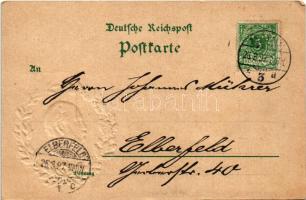 1897 (Vorläufer) Erinnerungs-Gruss der Nationalfeier aus Anlass des 100 jährigen Geburtstages Sr. Ma...