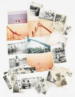 42 darab fürdőzéssel kapcsolatos régi és modern fotó, vegyes méretben és állapotban