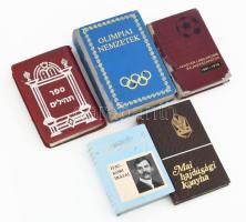 5 darab minikönyv, vegyes témában és állapotban