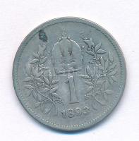 Ausztria 1893. 1K Ag "Ferenc József" T:F Austria 1893. 1 Corona "Franz Joseph" C:F Krause KM#2804