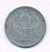 Ausztria 1893. 1K Ag "Ferenc József" T:F Austria 1893. 1 Corona "Franz Joseph" C:F Krause KM#2804