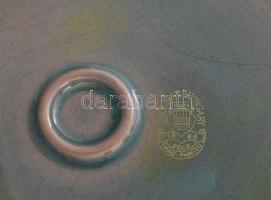 Zsolnay 2 darab eozin plakett, Magyarország Franciaország bélyegkiállítás Budapest 1984 felirattal, ...