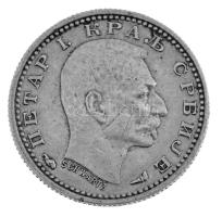 Szerbia 1915. 50p Ag "I. Péter" T:XF Serbia 1915. 50 Para Ag "Peter I" C:XF