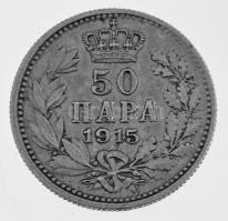 Szerbia 1915. 50p Ag "I. Péter" T:XF
Serbia 1915. 50 Para Ag "Peter I" C:XF