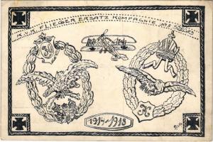 1918 1914-1918 K.u.k. Flieger Ersatz Kompagnie No. 5. Szeged. Reinertrag zur Förderung des Fliegerhi...