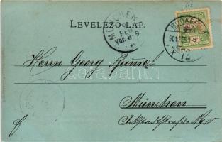 1901 Budapest VIII. Kerepesi út, Luther udvar, villamos, Petrovits Géza üzlete (EK)