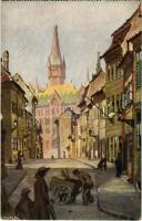 Budapest I. Fortuna utca. Műemlékek Országos Bizottsága (gyűrődés / crease)