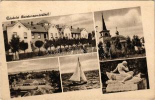 1949 Zamárdi, vasútállomás, A Magyar Fájdalom szobra (EK)