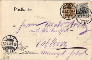 1905 FC Alemannia Aachen / Német foci klub művészlapja, labdarúgó / German football club's play...