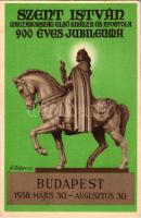 Budapest XXXIV. Nemzetközi Eucharisztikus Kongresszus. Készüljünk a Magyar Kettős Szentévre! Szent István Magyarország első királya és apostola 900 éves jubileuma. Klösz György és Fia / Nonum centenarium s Stephani Regis Hungariae / 34th International Eucharistic Congress s: Fúró Ferenc + So. Stpl (Rb)