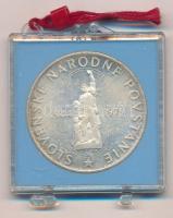 Csehszlovákia 1979. "A Szlovák nemzeti felkelés 25. évfordulója / Érmék és érmek múzeuma" kétoldalas, ezüstözött fém emlékérem sérült tokban (38mm) T:AU patina Czechoslovakia 1979. "1944-1979 Slovenské národné povstanie / Múzeum Mincí a Medailí" two-sided, silver-plated metal commemorative medal in damaged case (38mm) C:AU patina