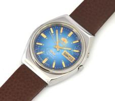 Orient Crystal karóra, 21 köves, mechanikus, működik, bőr szíjjal, d: 35 mm