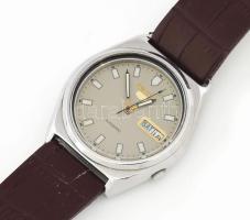 Seiko 5 automata dátumkijelzős karóra, működik, szép állapotban d: 36 mm