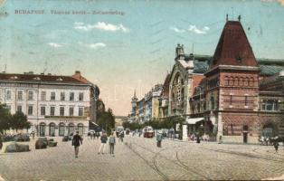 Budapest IX. Vámház körút, a Nagyvásárcsarnok és a Koszorúszalag Nyomda (Rb)